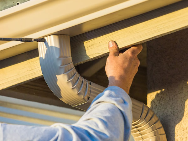 Gutter installation example